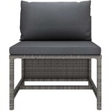 vidaXL Modularna srednja sofa od poliratana s jastucima siva | shoptok.hr