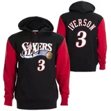 Mitchell And Ness muški Allen Iverson 3 Philadelphia 76ers 2001 Fashion Fleece pulover sa kapuljačom