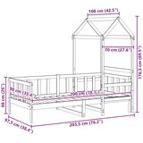  Sklad dnevne postelje 2 pcs Voskast rjav Masivno borovo les, (5000121419) | Shoptok.si