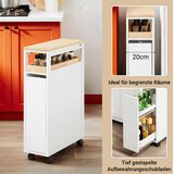 SoBuy kopalniški voziček nišna polica prostorsko varčen bela 20 cm, (5000009249) | Shoptok.si