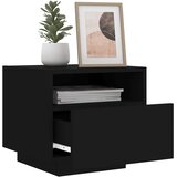  Noćni ormarići s LED svjetlima 2 kom crni 40 x 39 x 37 cm | shoptok.hr