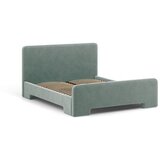 Micadoni Svijetlo plavi tapecirani bračni krevet s podnicom 160x200 cm Eda – | shoptok.hr