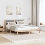  Posteljni okvir z oblazinjenim vzglavjem Svetlo siva, (5000084477) | Shoptok.si
