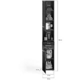 MID.YOU Visoka Omara Linus, 30x181 Cm, Črna | Shoptok.si