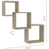  Kockaste zidne police boja hrasta sonome 68x15x68 cm iverica | shoptok.hr