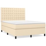  The Living Store Box spring postelja z vzmetnico krem 140x190 cm blago - Box Spring Postelja, (21455833) | Shoptok.si