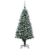 vidaXL Umetna novoletna jelka z LED lučkami, bučkami in storži 210 cm, (20669766) | Shoptok.si
