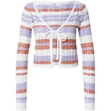 Hollister Pletena jopa svetlo lila / pastelno rdeča / bela