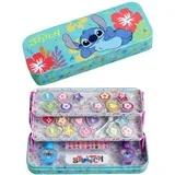 Stitch set šminka u metalnoj kutiji sa 3 pregrade na rasklapanje