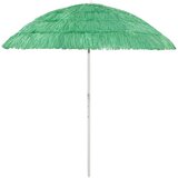 vidaXL Senčnik za na plažo Hawaii zelen 240 cm, (20729244) cene