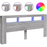  The Living Store LED posteljno vzglavje siva sonoma 220x18,5x103,5 cm inž. les - LED Posteljno Vzglavje, (21453701) | Shoptok.si