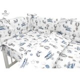 MimiNu Standard posteljina 5 dijelna 120x90 cm, Baloni i avioni, plava | shoptok.hr