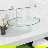 vidaXL Umivaonik stakleni 50 x 37 x 14 cm prozirni | shoptok.hr