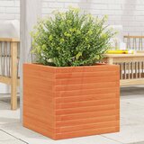 Maison Chic Vrtno cvetlično korito - Cvetlični Lonec voščeno rjavo 50x50x46 cm trdna borovina, (21789175) | Shoptok.si