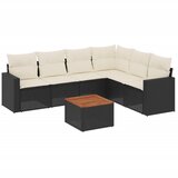  The Living Store Vrtna sedežna garnitura 7-delna z blazinami črn poli ratan - Vrtna Sedežna Garniture, (21452583) | Shoptok.si
