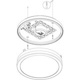 Eglo locano-c spoljna/zidna/plafonjera, led, 14w, 1300lm, prečnik 260, antracit/bela | Eponuda.com