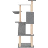  Penjalica za mačke sa stupovima za grebanje svjetlosiva 143 cm | shoptok.hr