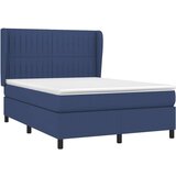  Box spring postelja z vzmetnico modra 140x200 cm blago, (20896316) | Shoptok.si