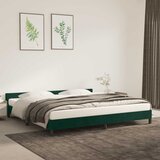  Okvir za krevet bez madraca tamnozeleni 200x200 cm baršunasti | shoptok.hr