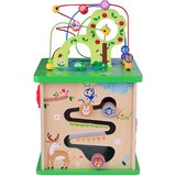 Tooky Toy drvena edukativna kocka s aktivnostima, razvrstavačem i labirintom | shoptok.hr