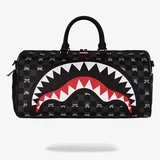 Gray peeking character check duffle