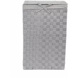 Compactor Siva košara za perilo s pokrovom Laundry Basket Linen, višina 60 cm