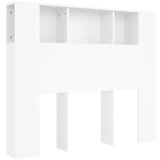 Maison Chic vzglavna omarica - nočna omarica - posteljna omarica bela 120x18,5x102,5 cm, (21705215) Cene