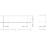 noo.ma Žuti metalni regal 160x57x37 cm Hes – | shoptok.hr