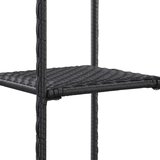 Police za pohranu crne 30 x 30 x 90 cm od poliratana | shoptok.hr