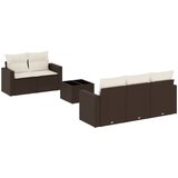 Maison Chic Seti vrtnega pohištva - Vrtna garnitura - Vrtni pohištvo set 6-delna z blazinami rjav poli ratan, (21801758) | Shoptok.si