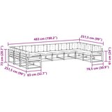  Set vanjskih sofa 10 kom. Prirodna i antracit Smeđa 483 x 251,5 x 73 cm | shoptok.hr