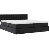 Krevet s prostorom za pohranu s LED-om Crna 200 x 200 cm | Eponuda.com
