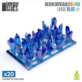 Green Stuff World Blue Resin Crystals Large | Plavi smolasti kristali veliki 15–20mm (20 kom) | Eponuda.com