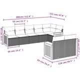  8-dijelni set vrtnih sofa od poliratana s jastucima bež | shoptok.hr
