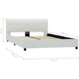 vidaXL Okvir za krevet od umjetne kože bijeli 120 x 200 cm | shoptok.hr