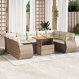 vidaXL 10-dijelni set vrtnih sofa s jastucima bež od poliratana | shoptok.hr