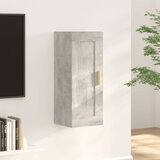 Maison Chic Stenska omarica - Zidna omarica betonsko siva 35x34x90 cm inženirski les iu1079, (22063543) | Shoptok.si
