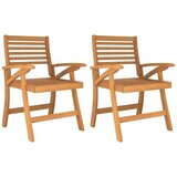  Vrtne stolice 2 kom 58 x 58 x 87 cm od masivnog bagremovog drva - 2 | shoptok.hr