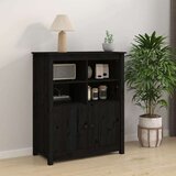  Komoda crna 83 x 41 5 x 100 cm od masivne borovine | shoptok.hr