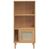 vidaXL Knjižna omara SENJA rjava 60x35x130 cm trdna borovina | Shoptok.si