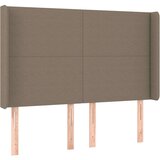  Box spring s madracem LED smeđesivi 140x190 cm tkanina | shoptok.hr