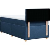  Krevet s oprugama i madracem plavi 100 x 200 cm od tkanine | shoptok.hr