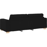  Dvodijelni set sofa s jastucima, crna tkanina | Eponuda.com