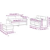  3-dijelni set sofa s jastucima boja cappuccina od umjetne kože | shoptok.hr