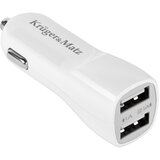 KRÜGER&MATZ Polnilec KRUGER-MATZ za avto 12V za telefon, 2xUSB vtičnica, 2100mA, bele barve, (20823084) Cene