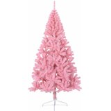  Umjetna polovica božićnog drvca sa stalkom ružičasta 180 cm PVC | Eponuda.com