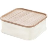 iDesign bijela kutija za pohranu s poklopcem od drveta paulovnije Eco, 21,3 x 21,3 cm Cijene