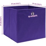 vidaXL Kutije za pohranu 10 kom ljubičaste 32 x 32 x 32 cm od tkanine | shoptok.hr
