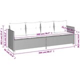 5-dijelni vrtni set sofa s jastucima bež od poliratana | shoptok.hr