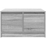 vidaXL Kavna mizica s predali siva sonoma 70,5x70x40 cm | Shoptok.si